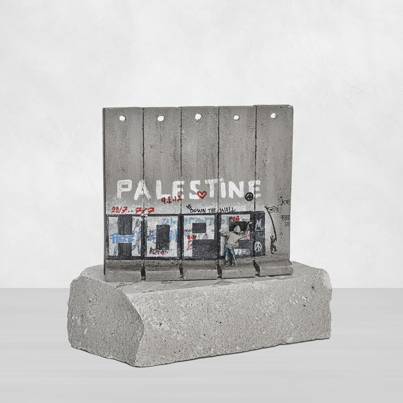 Banksy, ‘Walled Off Hotel - Five-Part Souvenir Wall Section (Hope)’, Ephemera or Merchandise, Hand-painted resin sculpture with West Bank Separation Wall base, Tate Ward Auctions