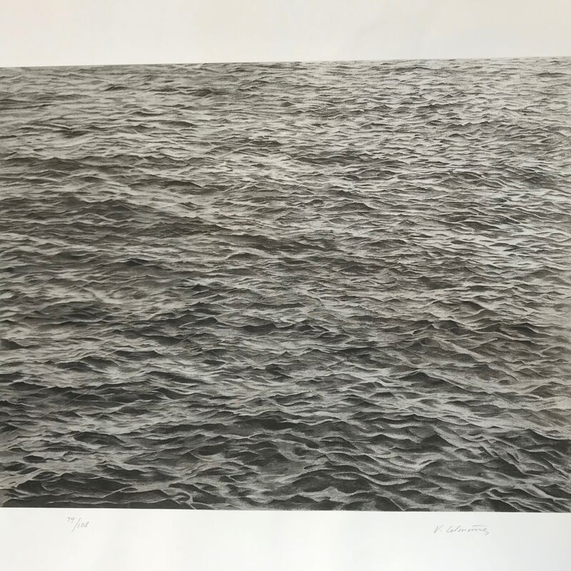 Vija Celmins, ‘Ocean with Cross #1’, 2005, Print, Screenprint on Rives Textured Rag, inde/jacobs