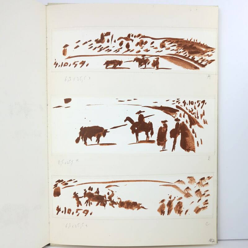Pablo Picasso, ‘Toros y Toreros’, 1962, Other, Book with text by Luis Miguel Dominguin and a study by Georges Boudaille after the sketches made by Picasso in 1959, Cahiers d'Art