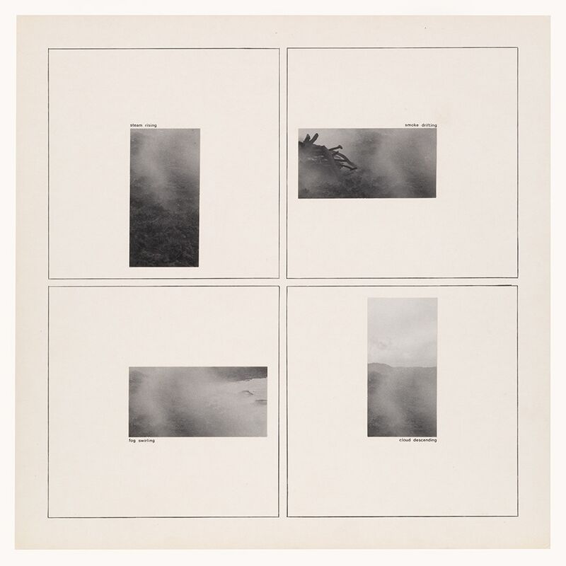 John Hilliard, ‘Steam Rising (study)’, 1974, Photography, 4 black and white photographs and letraset mounted on board, Richard Saltoun