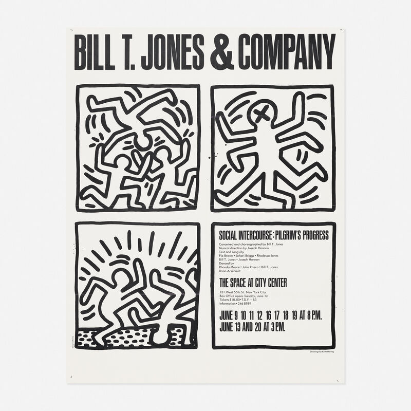 Keith Haring, ‘Bill T. Jones & Co. poster’, 1982, Print, Lithograph, Rago/Wright/LAMA