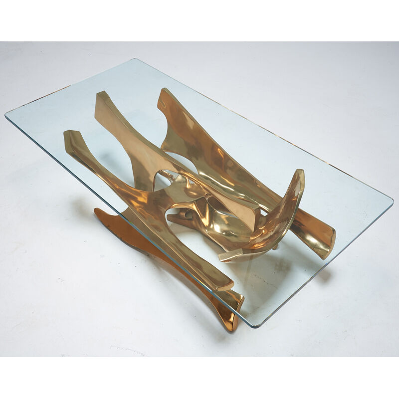Fred Brouard, ‘Coffee table, France’, Design/Decorative Art, Cast bronze, glass, Rago/Wright/LAMA