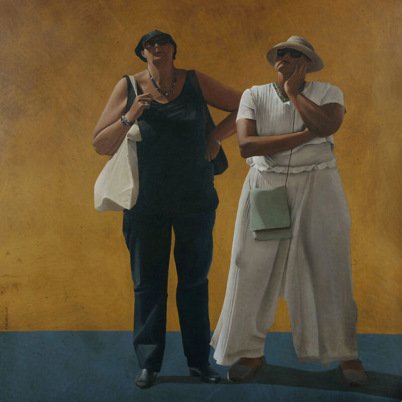 Frédéric Blaimont, ‘femmes regardant’, 2012, Painting, Oil on canvas, M Fine Arts Galerie
