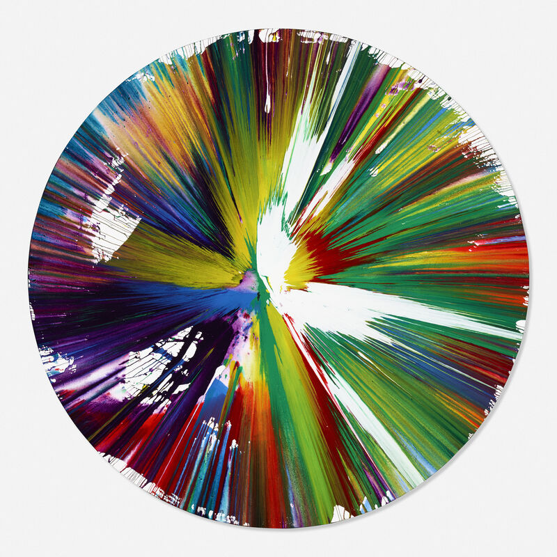 Damien Hirst, ‘Signed Circle Spin Painting’, 2009, Drawing, Collage or other Work on Paper, Acrylic on paper, David Benrimon Fine Art
