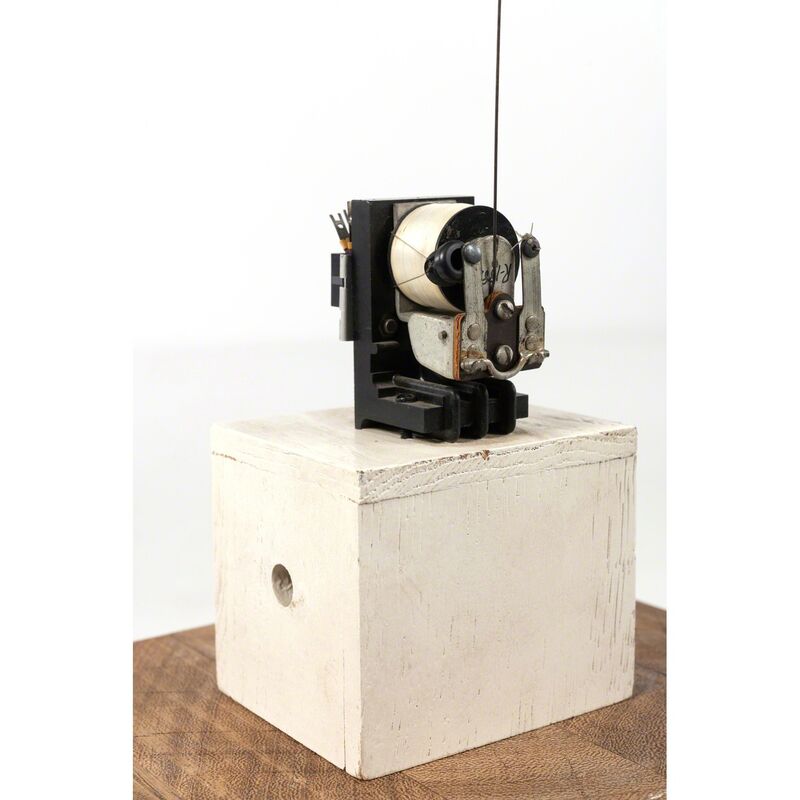 Takis, ‘Vertical line’, 1964, Mixed Media, Electric system, wood and metallic magnetic rod, PIASA