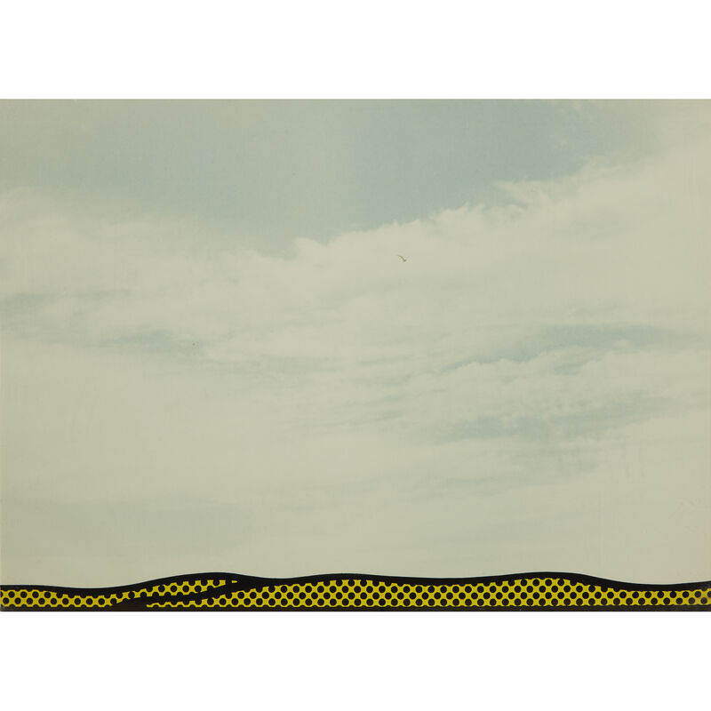 Roy Lichtenstein, ‘Landscape 3 from Ten Landscapes’, 1967, Print, Color screenprint over chromogenic photographic print on white rag board (lacking the original composition board mount), Freeman's