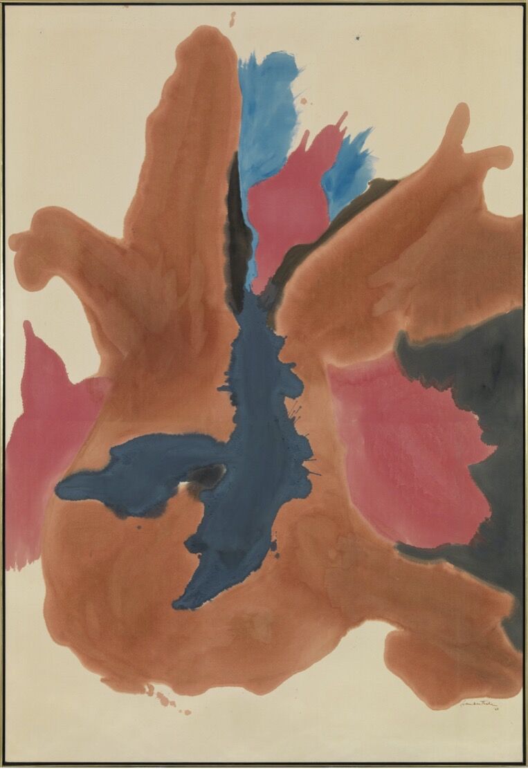 Helen Frankenthaler, Pink Lady, 1963. © 2021 Helen Frankenthaler Foundation, Inc./Artists Rights Society (ARS), New York. Photo by Rob McKeever. Courtesy of Gagosian. 