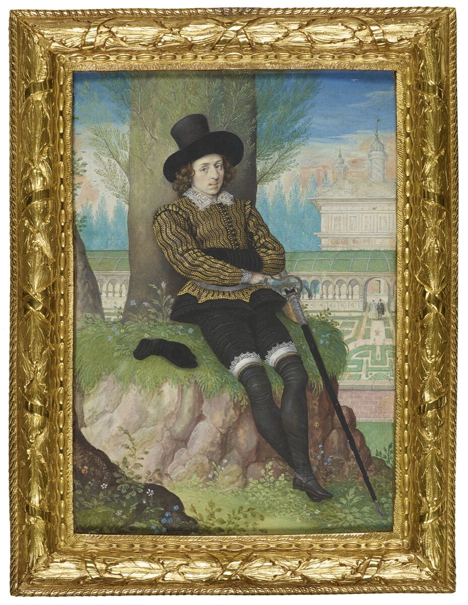 Isaac Oliver, Young Man Seated under a Tree, 1590–5. Royal Collection Trust. © Her Majesty the Queen Elizabeth II 2019. 