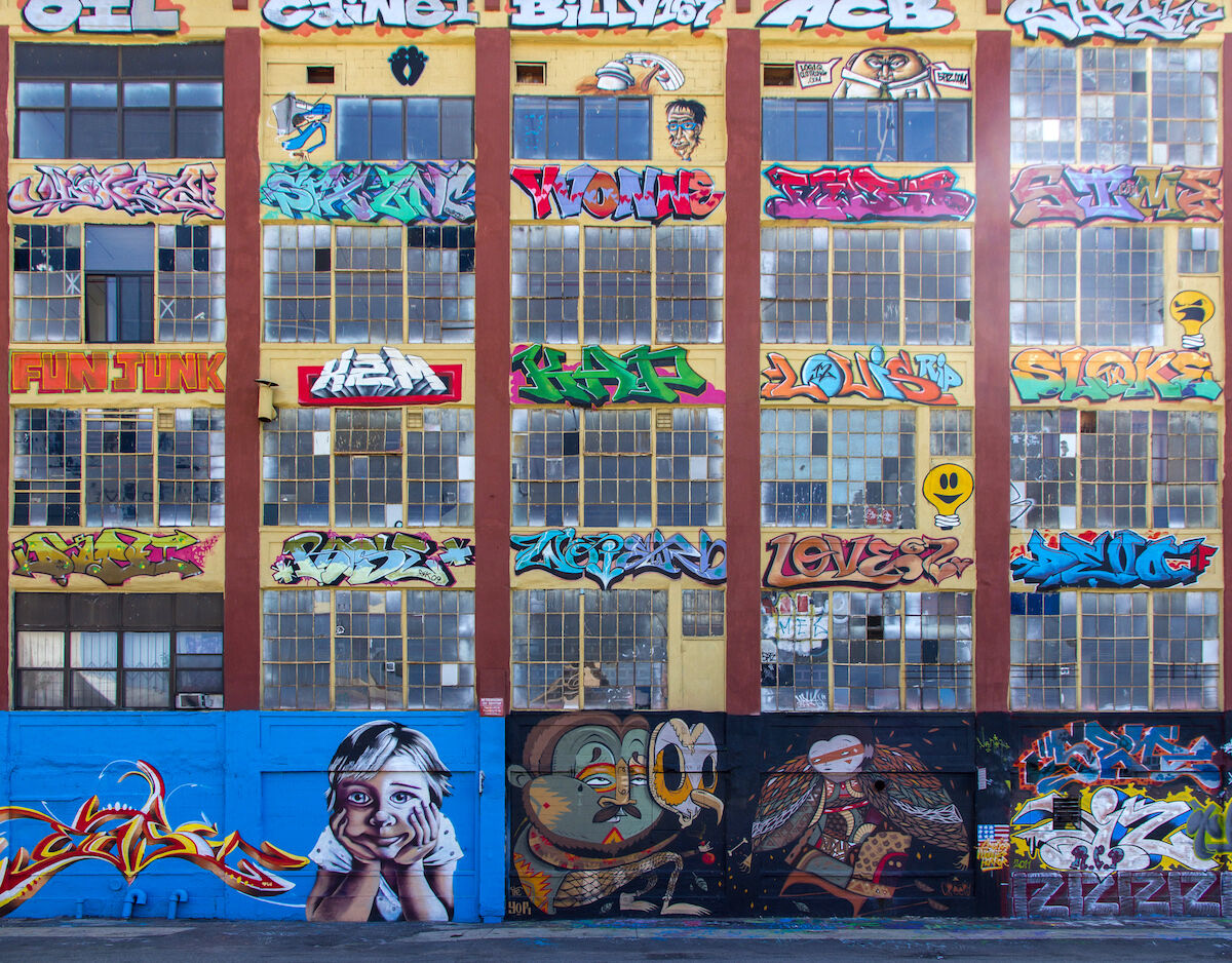 The 5Pointz graffiti center in 2011. Photo by P.Lindgren, via Wikimedia Commons.