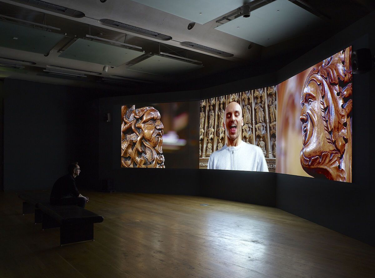 Sonia Boyce, For you, only you, 2007. Installation view. Three-channel video installation. © Sonia Boyce. All Rights Reserved, DACS/Artimage 2020. Photo by Mike Pollard.