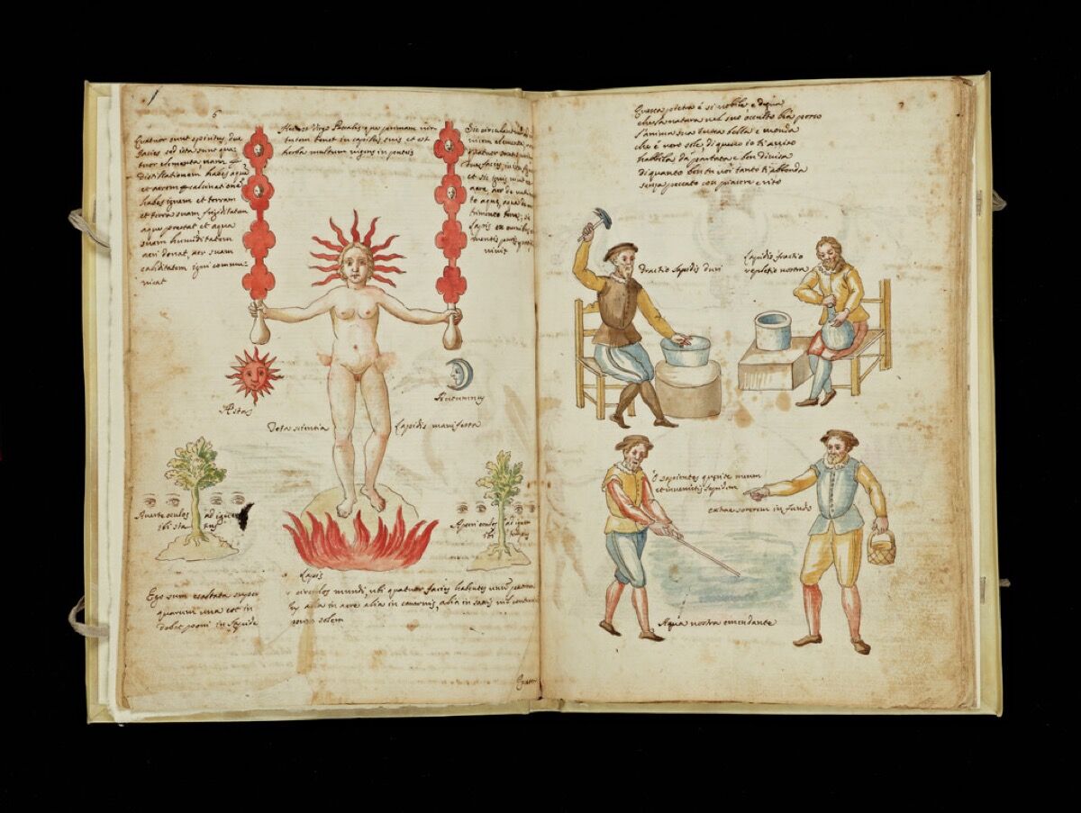 Claudio de Domenico Celentano di Valle Nove, Allegory of Distillation, ca. 1606. Image courtesy of the Getty Research Institute.