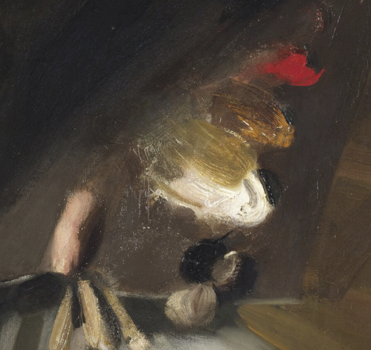 Detail of Anders Zorn, Self-portrait with Model , 1896. Courtesy of Nationalmuseum.