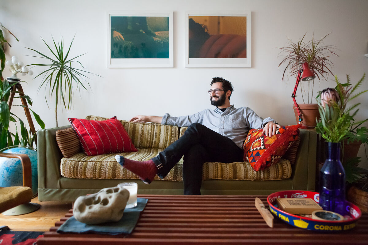 Photograph of Joseph Becker in his home in San Francisco by Margo Moritz for Artsy.