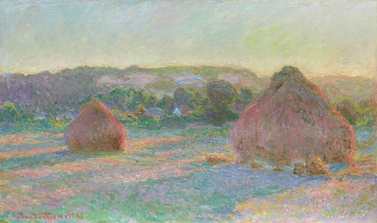 Claude Monet, Stacks of Wheat (End of Summer), 1890/91. Courtesy of the Art Institute of Chicago. 