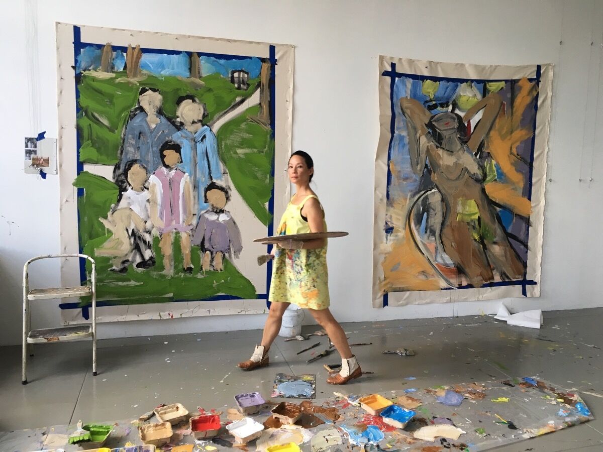 Lucy Liu in her studio. Phoby Avner Levinson. Courtesy of Lucy Liu.