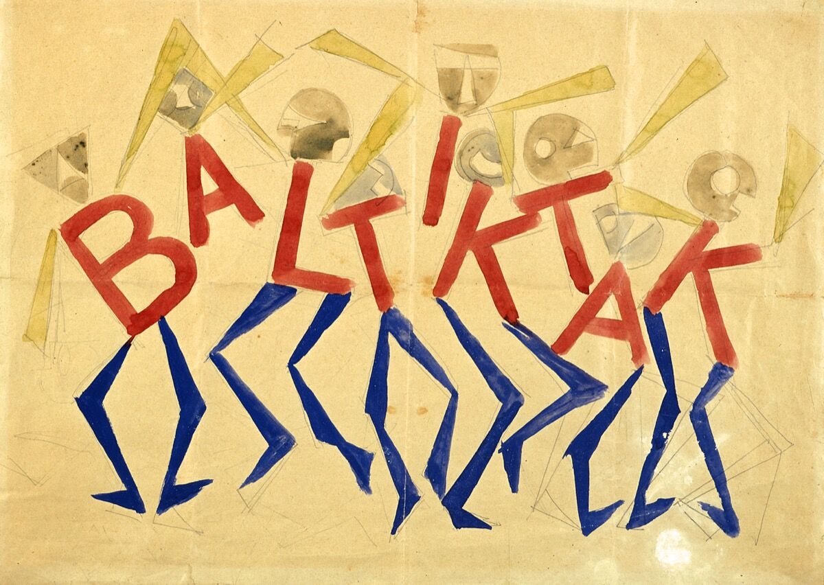 Giacomo Balla, Design for the sign and flashing light for the facade of the Bal Tic Tac, 1921. © DACS, 2019. Photo by Studio Fotografico Gonella 2014. Courtesy of the Fondazione Torino Musei. 