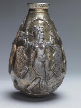 Gilded Sasanian silver jar, Silver, gilt, Central Asia, 5th-7th century AD, H. 17.5 cm, David Aaron, London