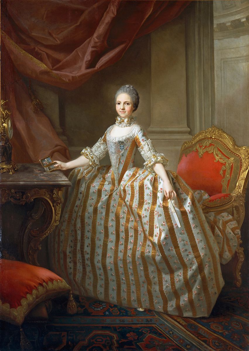 Laurent Pécheux, Maria Luisa of Parma (1715–1819), Later Queen of Spain, 1765. Courtesy of the Metropolitan Museum of Art. 