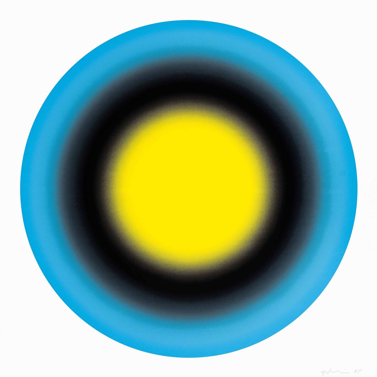Ugo Rondinone, Small Sun I, 2019, Silkscreen, 36 × 36 in, 91.4 × 91.4 cm. Edition of 50. Adamar Fine Arts.