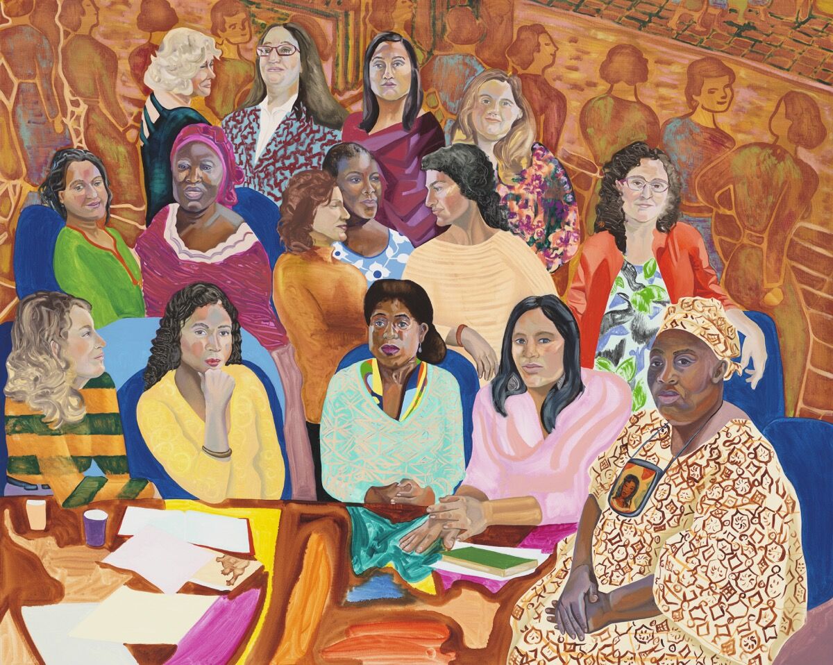 Aliza Nisenbaum,  MOIA’s NYC Women’s Cabinet , 2016, in “The Warmth of Other Suns: Stories of Global Displacement.” Courtesy of the Whitney Museum of American Art, New York.