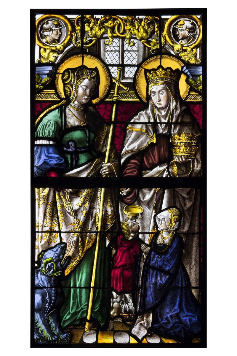 Saint Margaret and Saint Elizabeth presenting a donor, possibly from the church of Saint Peter, Cologne, c. 1525–30. Courtesy of Luhring Augustine and Sam Fogg. 