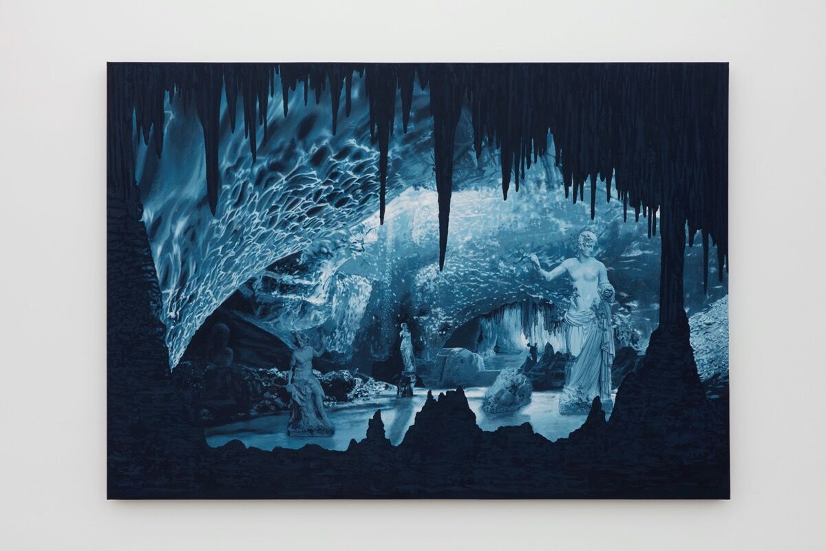 Daniel Arsham, Cave of the Sublime, Iceland, 2020. Photo by Guillaume Ziccarelli. Courtesy of the artist and Perrotin.        