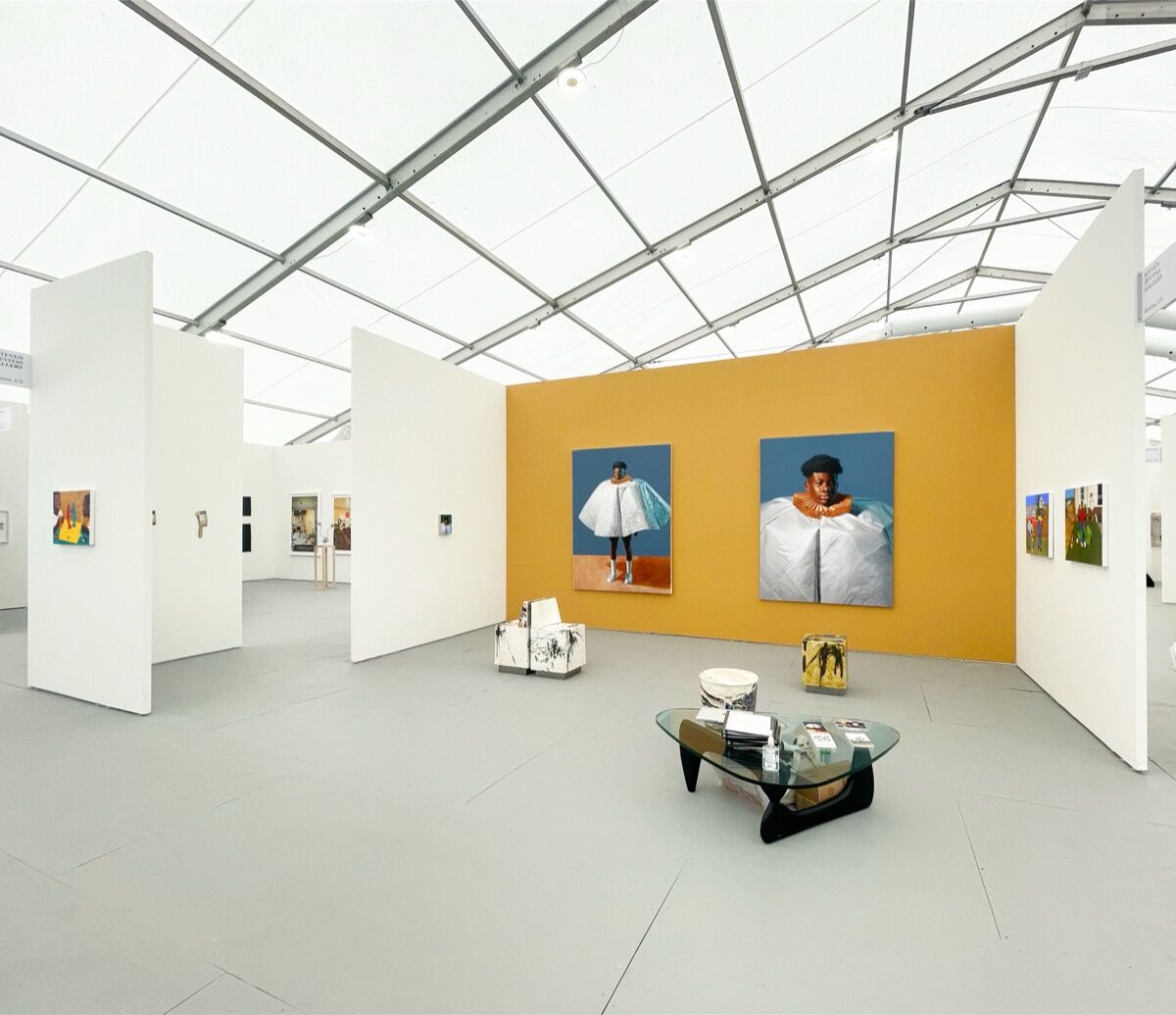 Installation view of Steven Zevitas Gallery’s booth at Untitled Art Miami Beach 2021. Courtesy of Steven Zevitas Gallery.