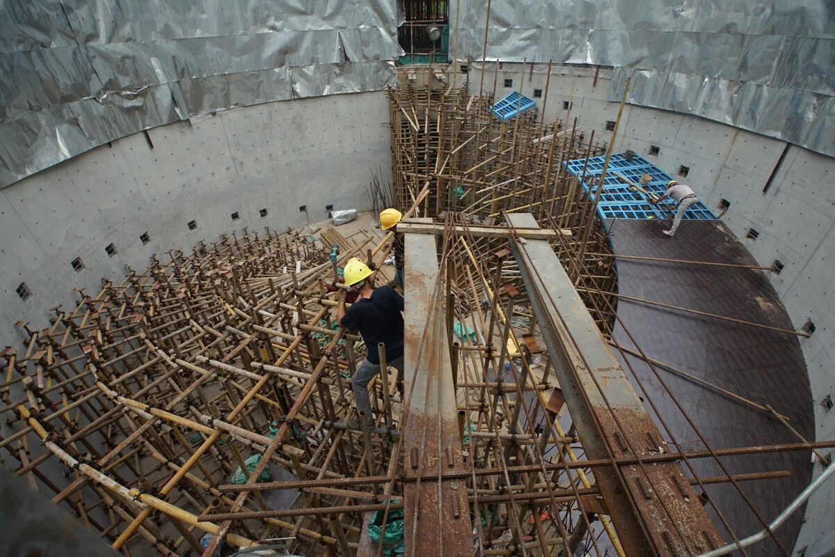 Construction at the He Art Museum. ©HEM. Courtesy of the He Art Museum.