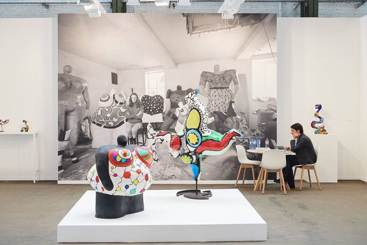SOLO presentation by Niki de Saint Phalle in Galerie Mitterand&#x27; stand at Art Brussels 2017. Courtesy Art Brussels.