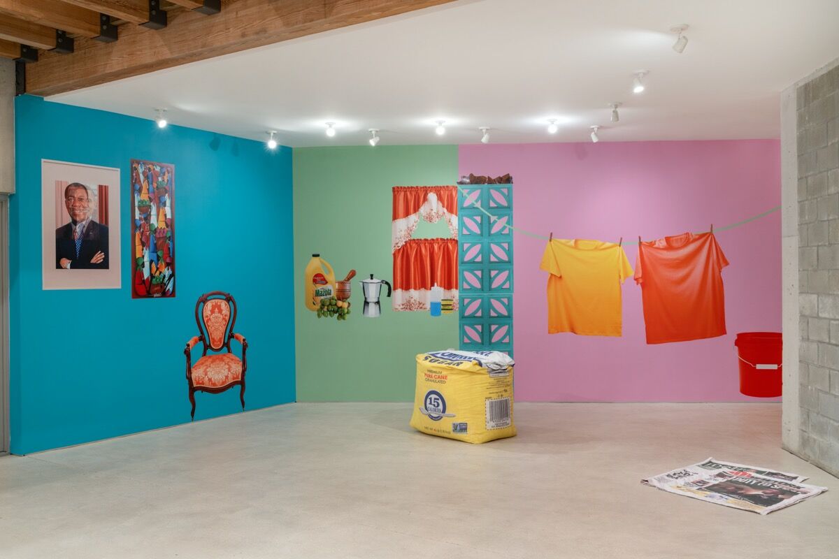 Lucia Hierro, installation view of “Vecinos/Neighbors” at Primary, 2020. Photo by Zachary Balber. Courtesy of Primary.