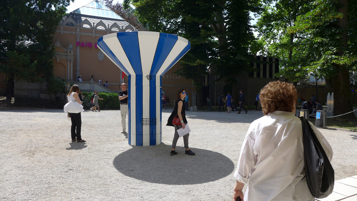 Installation view of Alia Farid, Drinking Fountain, at the 14th International Architecture Exhibition of the Venice Biennale. Courtesy of the artist.