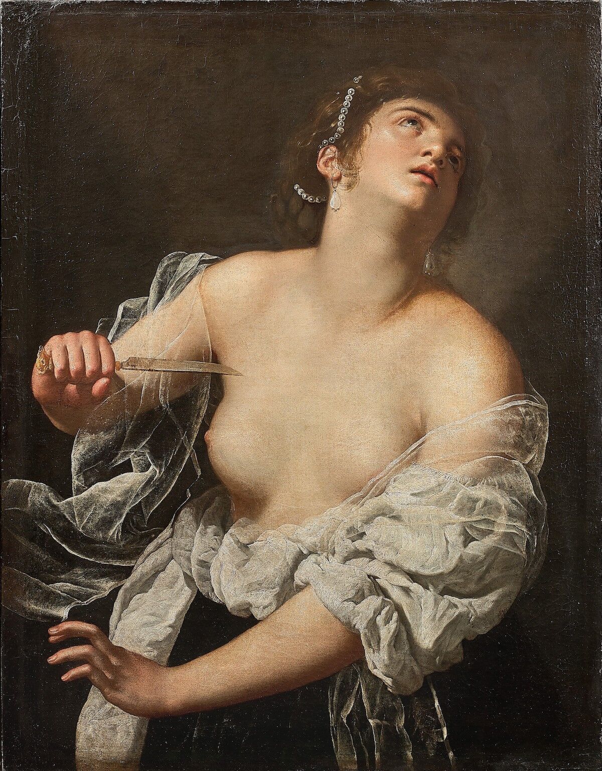 Artemisia Gentileschi, Lucretia, ca. 1630. Sold for €4.7 million ($5.2 million). Courtesy Artcurial.