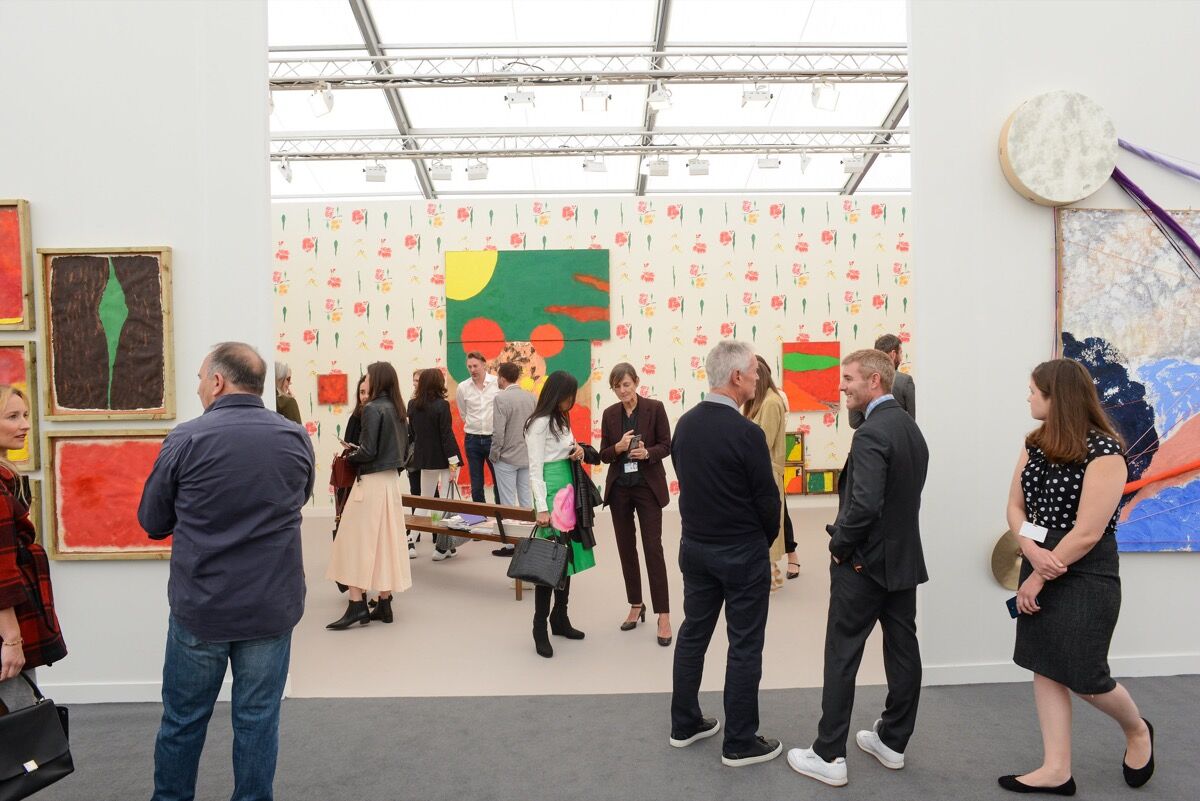 Installation view of Sadie Coles HQ&#x27;s booth at Frieze Los Angeles, 2020. Photo by Casey Kelbaugh. Courtesy of Casey Kelbaugh/Frieze.