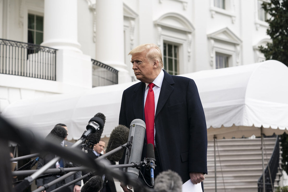 U.S. President Donald Trump speaks to the press at the White House. Official White House Photo by Joyce N. Boghosian, via Flickr.