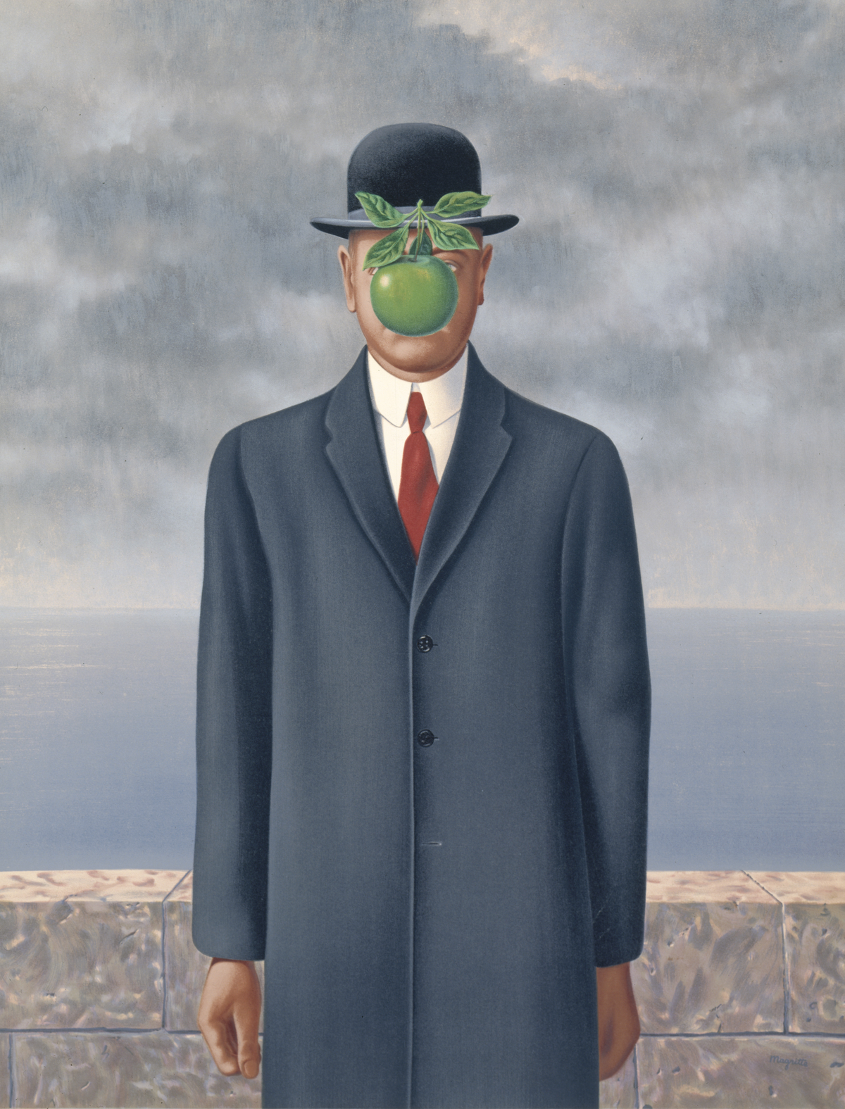 René Magritte, Son of Man, 1964. © Charly Herscovici, Brussels / Artists Rights Society (ARS), New York. Courtesy of the San Francisco Museum of Modern Art.