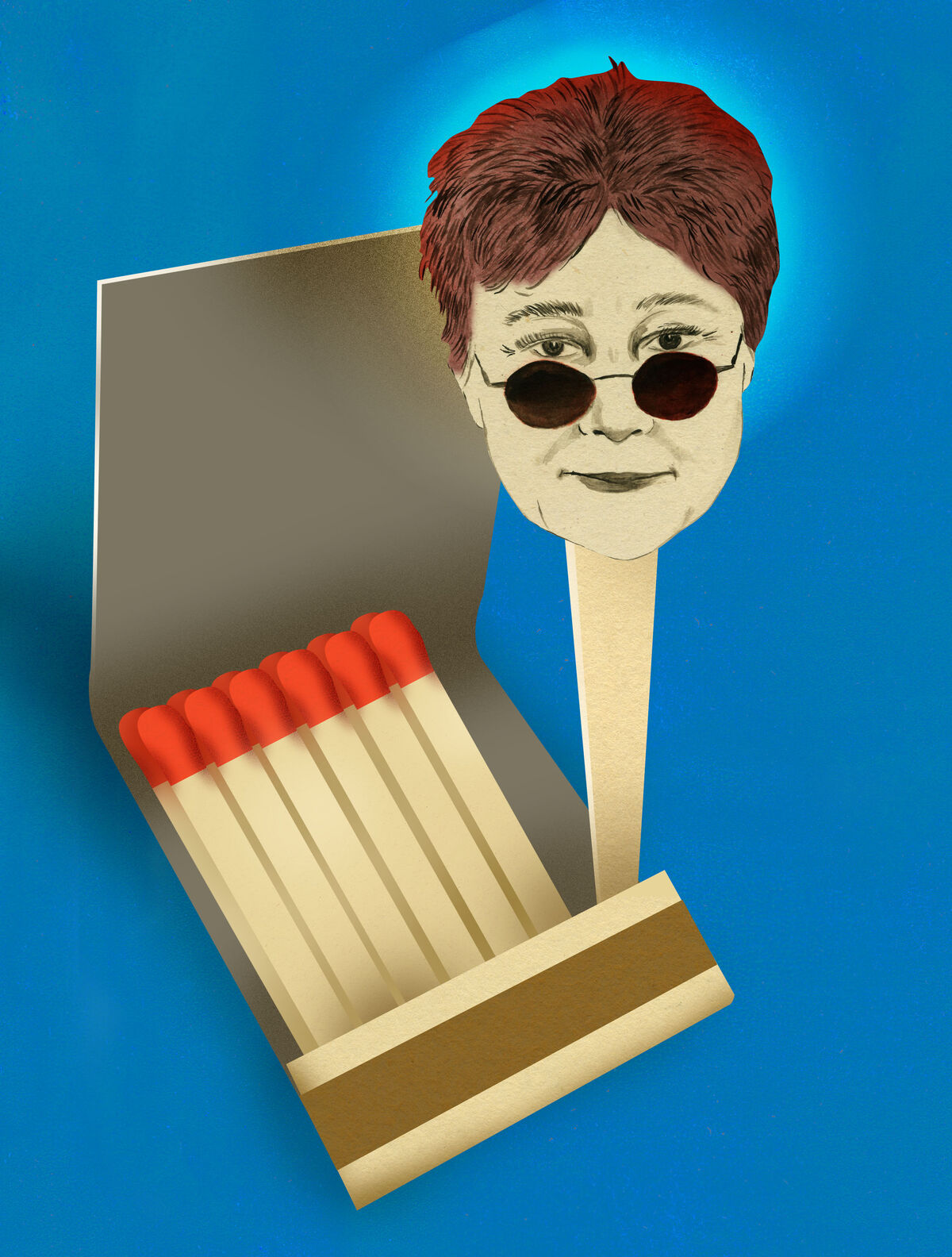 Illustration of Yoko Ono, excerpted from Ellen Weinstein&#x27;s Recipes for Good Luck, 2018. Published by Chronicle Books.