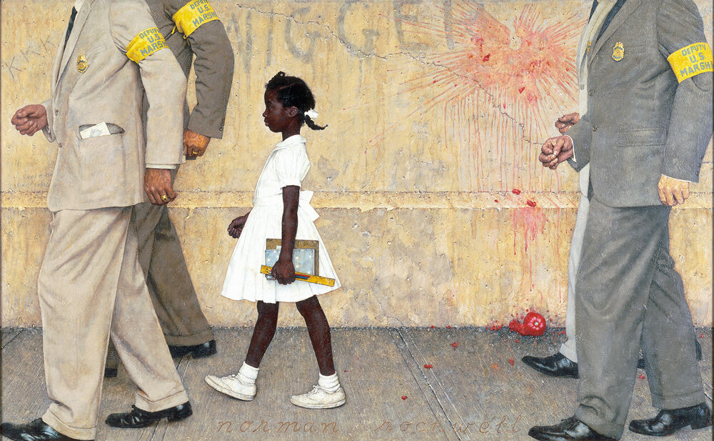 Norman Rockwell, The Problem We All Live With, 1963. Illustration for Look, January 14, 1964. Courtesy of the Norman Rockwell Museum and the New York Historical Society Museum &amp; Library.