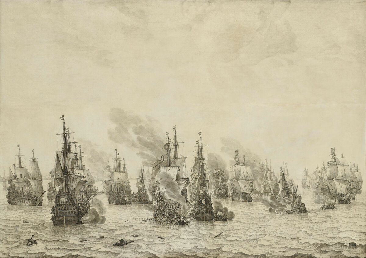 Willem van de Velde (I), The Battle of Livorno (Leghorn), ca. 1659–99. Courtesy of the Rijksmuseum.