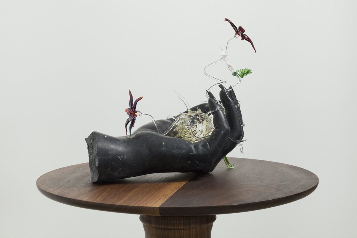 Kelly Akashi, detail of Cultivator (Metamorphic), 2020. Courtesy of the artist; Tanya Bonakdar Gallery, New York; and Francois Ghebaly Gallery, Los Angeles.