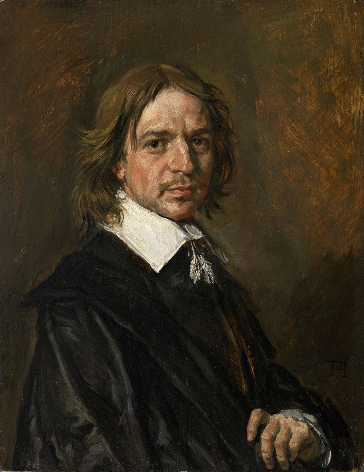 A painting, Portrait of a Man, once attributed to Frans Hals, but which Sotheby’s subsequently declared a forgery. Via Wikimedia Commons. 