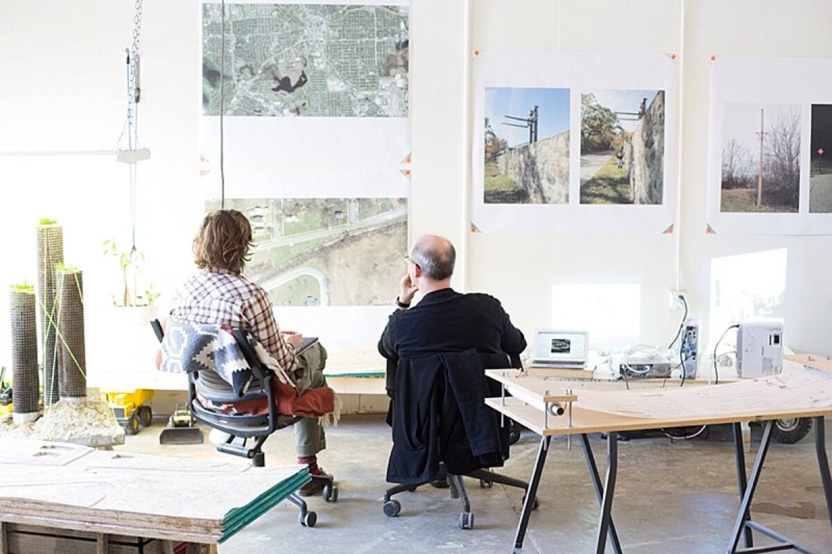 Student Alexander Russo. Photograph by Sarah Blanchette. Courtesy of Cranbrook Academy of Arts.