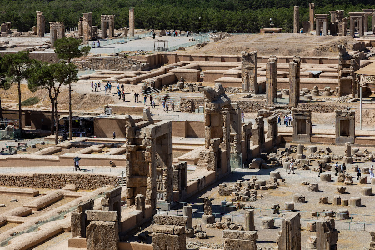 The Persepolis archaeological site in Iran. Photo by Diego Delso, via Wikimedia Commons.