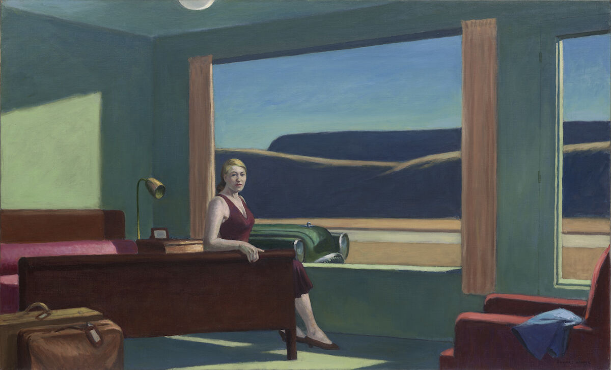 Edward Hopper, Western Motel, 1957. Yale University Art Gallery, New Haven, Bequest of Stephen C. Clark, B.A., 1903. © 2019 Heirs of Josephine N. Hopper / Artists Rights Society (ARS), NY.