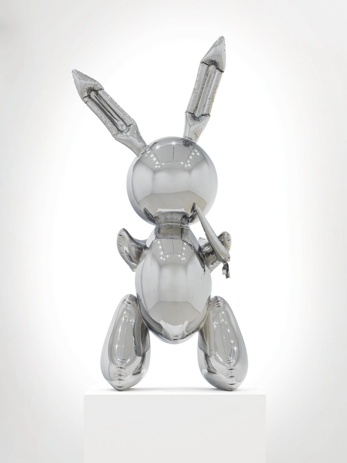 Jeff Koons, Rabbit, 1986, stainless steel. This work is number two from an edition of three plus one artist&#x27;s proof. Est. $50 million–$70 million. Courtesy Christie’s Images Ltd. 2019.