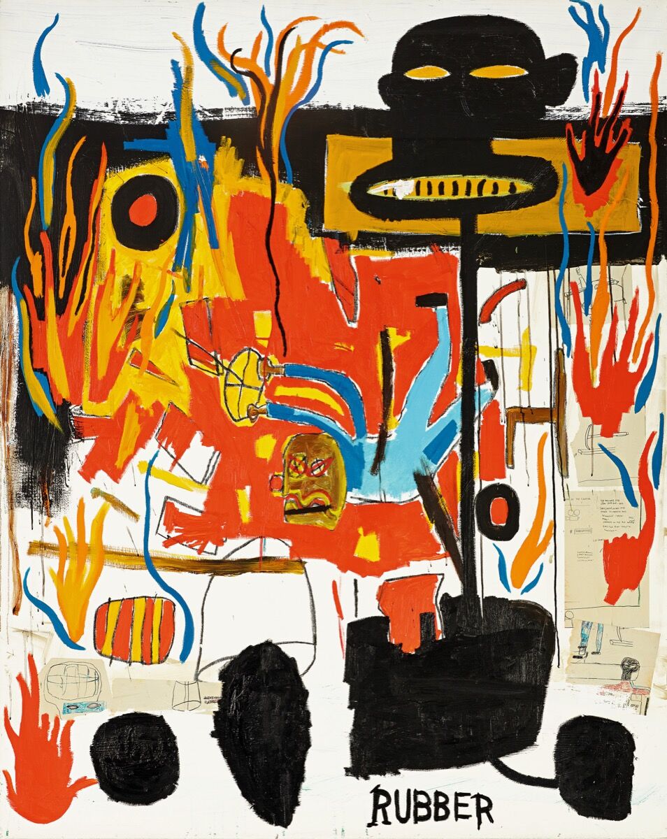 Jean-Michel Basquiat, Rubber, 1985. Courtesy of Sotheby’s. 