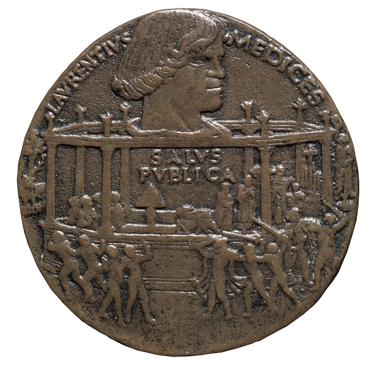 Bertoldo di Giovanni, medal commemorating The Pazzi Conspiracy (Lorenzo de&#x27; Medici), 1478. Photo by Mauro Magliani. Courtesy of the Frick Collection, New York.