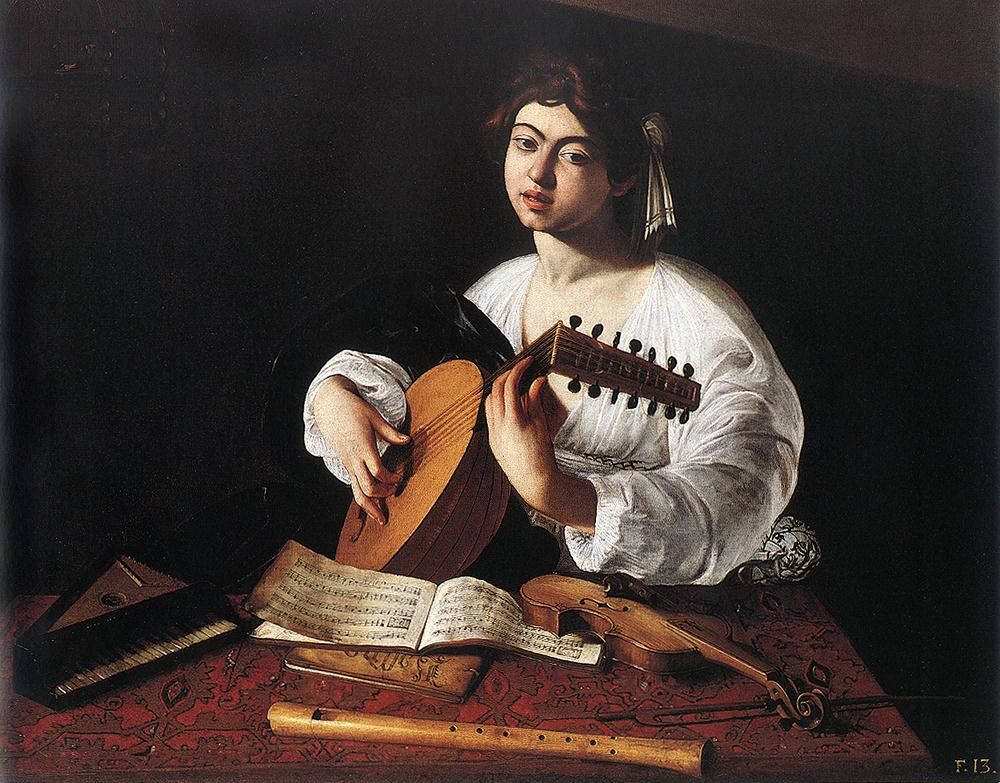 Michelangelo Merisi da Caravaggio,  The Lute Player , ca. 1596–97. Image via Wikimedia Commons.