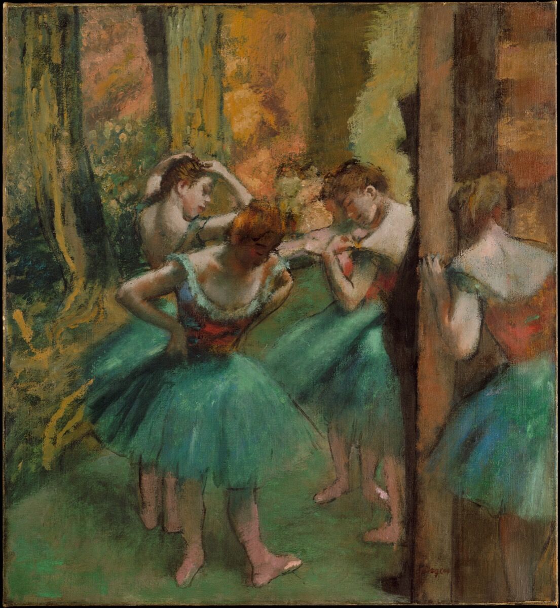 Edgar Degas, Dancers, Pink and Green, ca. 1890. Courtesy of the Metropolitan Museum of Art.  