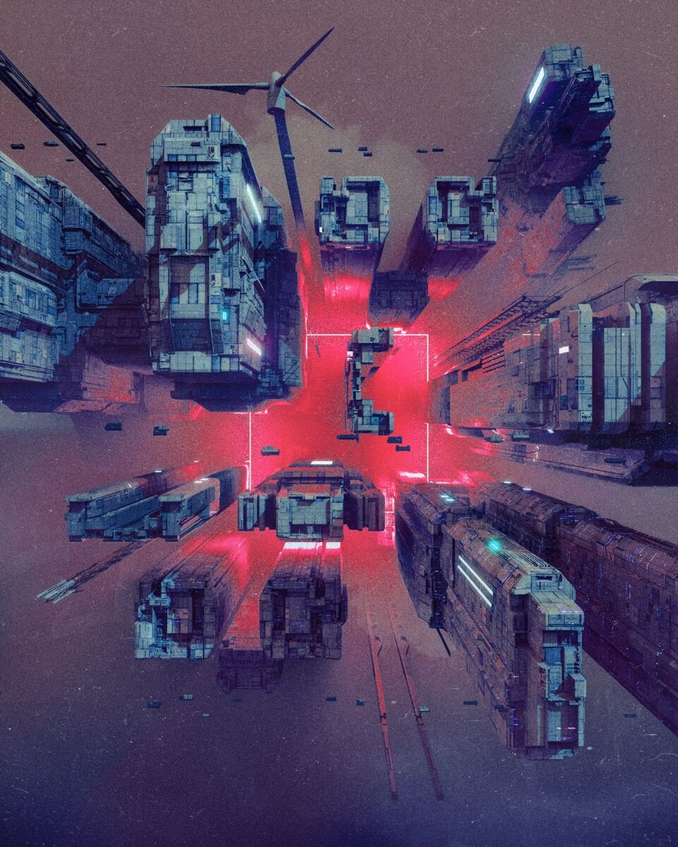 Beeple, detail of Everydays: The First 5000 Days, 2021. Courtesy of Christie’s.