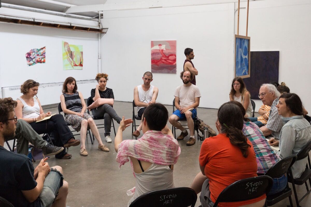 Bard MFA's curriculum revolves around critiques, discipline caucuses, presentations, and seminars. Photo by Peter Mauney, 2015 and 2017. Courtesy of Milton Avery Graduate School of the Arts.  